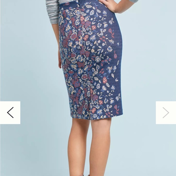 Anthropologie Maeve Gertje Floral Pencil Skirt - Picture 4 of 6